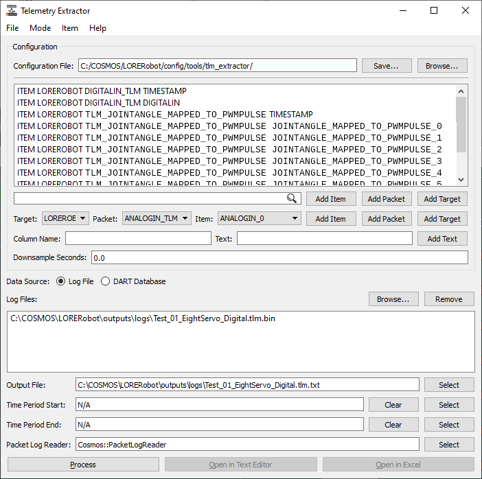 Fitting the telemetry data